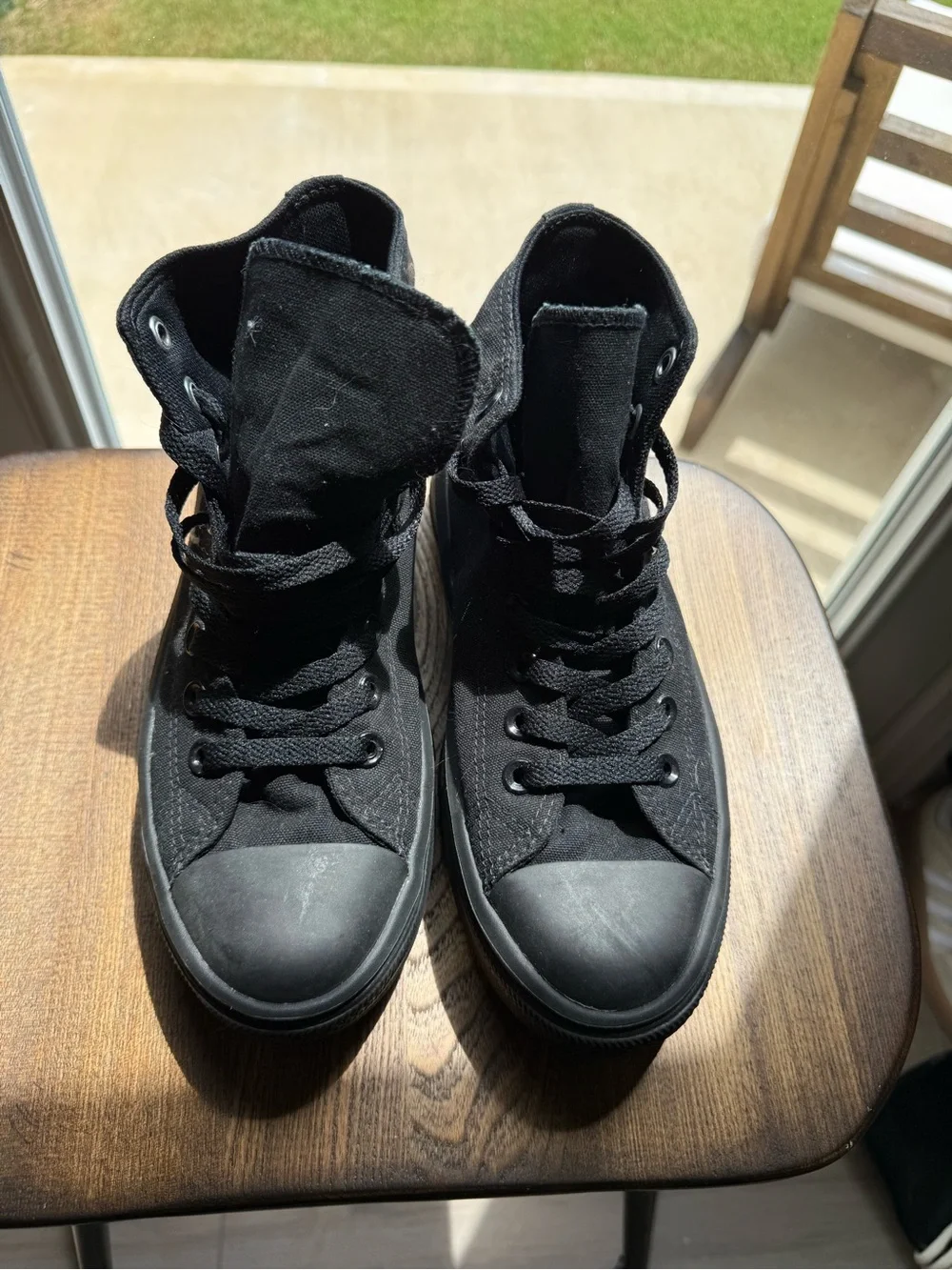 Converse Black High-Top Platform Sneakers